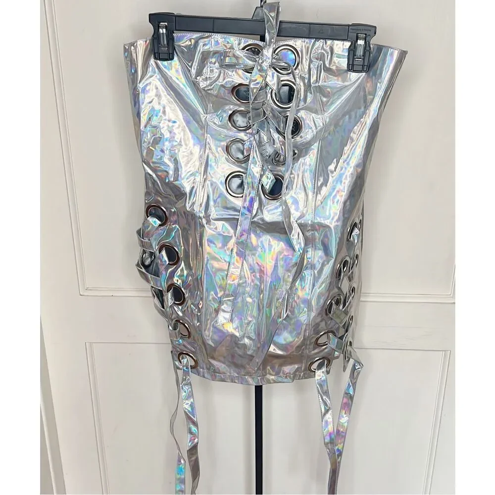 Dolls Kill Club Exx Luminous Leviathin Mini Dress/Costume Nwt Medium Halloween - Picture 2 of 6